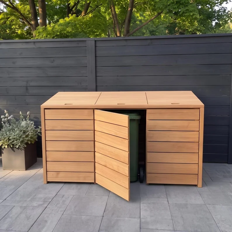 Triple bin enclosure